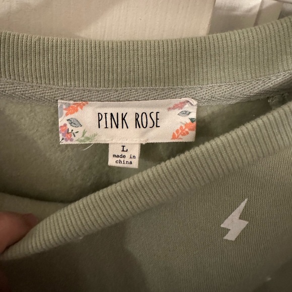 Olive green lighting bolt sweatshirt - Picture 2 of 2